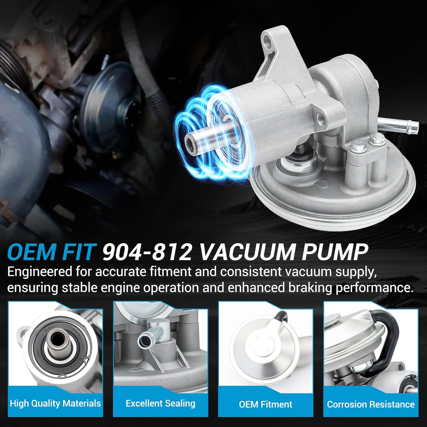 OEM Replacement Part Numbers: This pump is designed to replace part numbers 904-812, 904812, 64-1030, 641030, VCP119, BRPV11, and 4C2Z2A451AA. It is built to OEM specifications to guarantee reliable performance and a seamless fit for your vehicle's braking system.