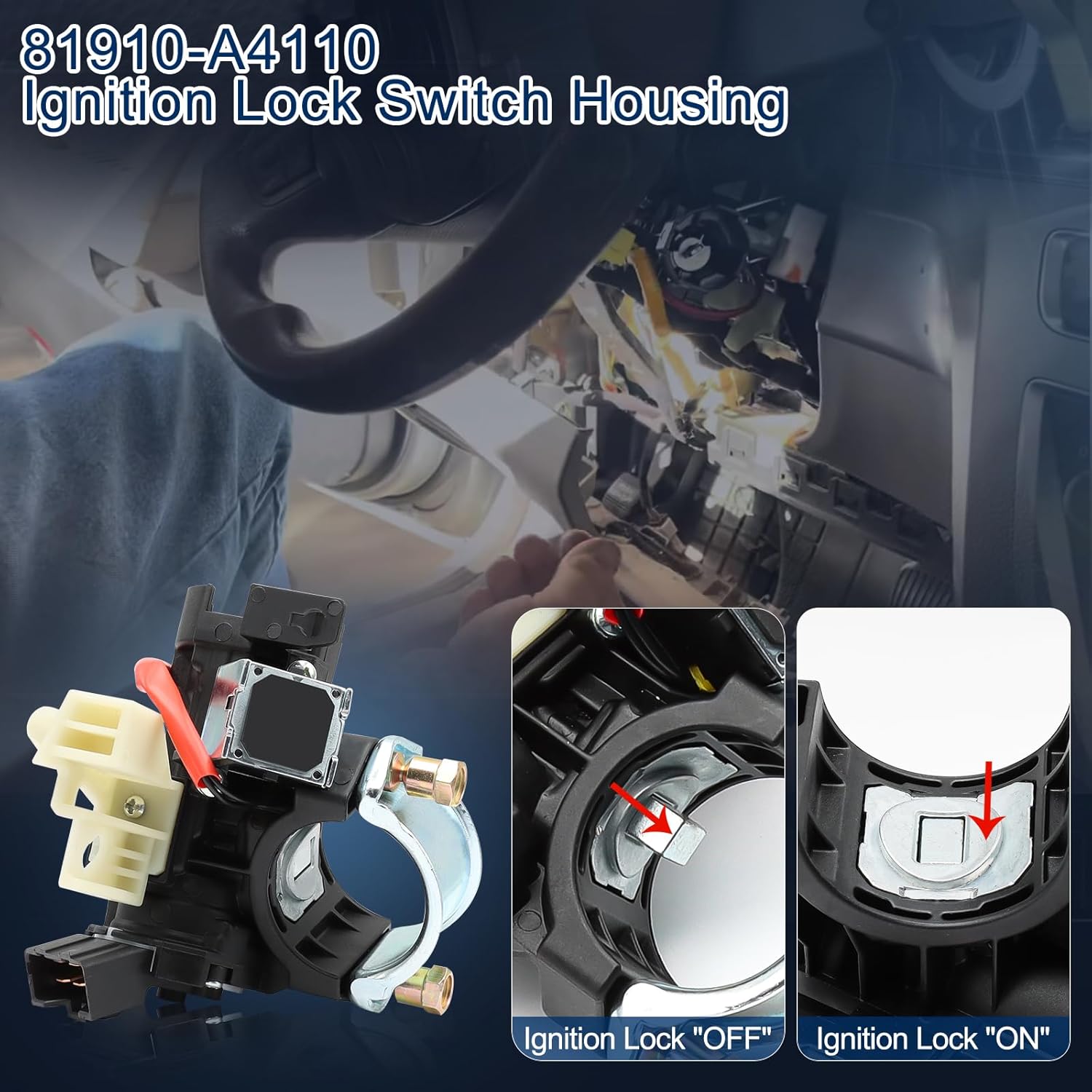epicureanauto 81910-a4110,lgnition lock Switch housing