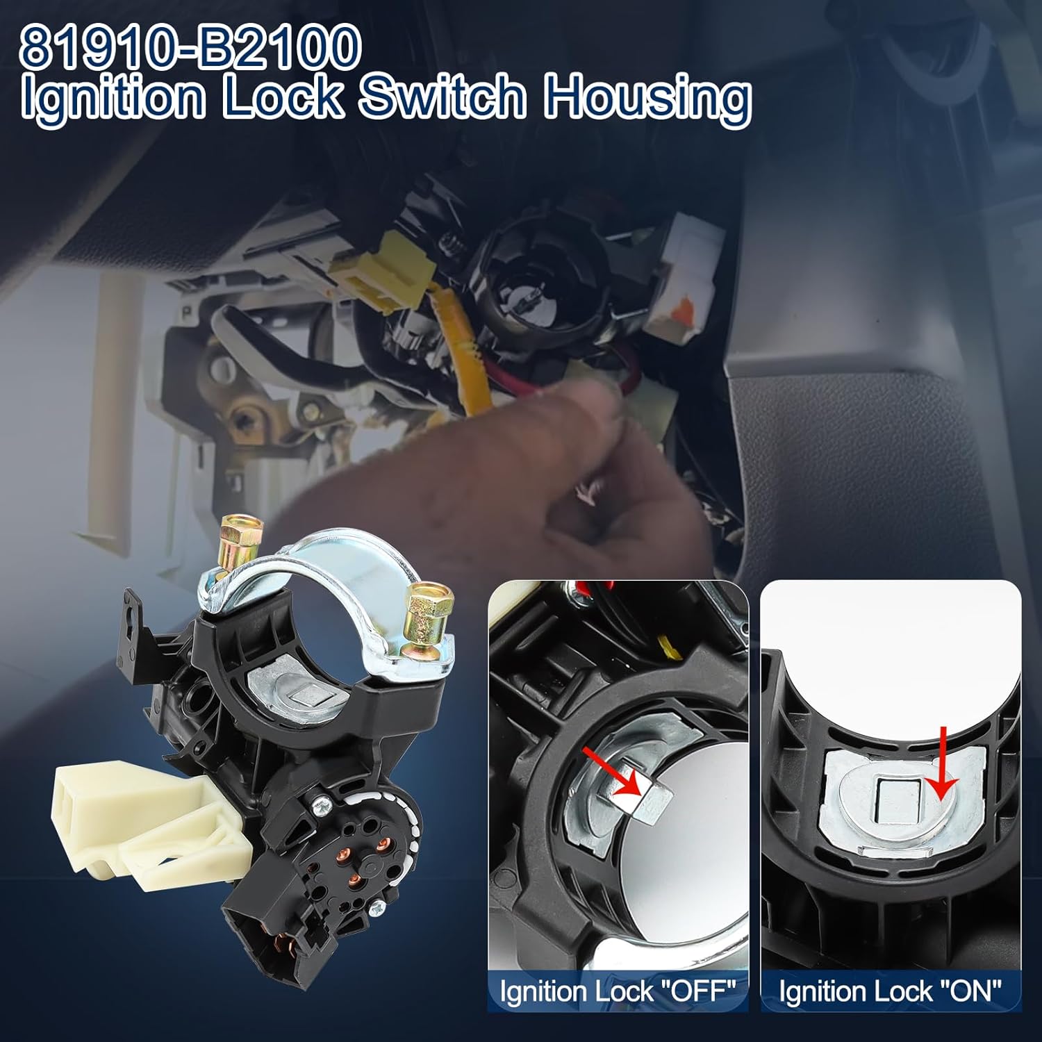 epicureanauto 81910-b2100,lgnition lock Switch housing