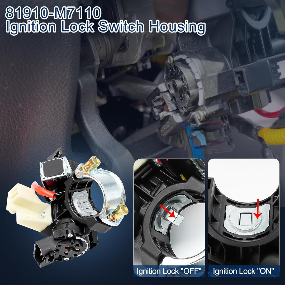 epicureanauto 81910-m7110,lgnition lock Switch housing